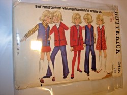 5415 BUTTERICK 1960s KIDS JACKET, SLEEVES OR NOT, JUMPER, BOTTOMS PATTERN 14 32"